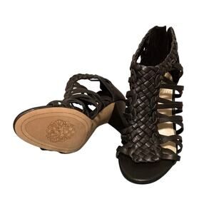 Vince Camuto womens shoes size 9M Black Gladiator msrp $130